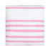 Stripe on stripe bubblegum pink white cotton and oyster linen fabric - Kerri Rosenthal