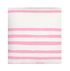 Stripe on stripe bubblegum pink white cotton and oyster linen fabric - Kerri Rosenthal