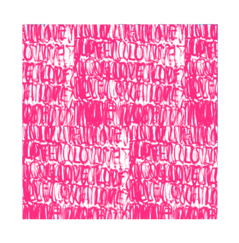 Love Actually pop hot pink with white ground upholstery linen fabric - Kerri Rosenthal