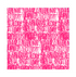 Love Actually pop hot pink with white ground upholstery linen fabric - Kerri Rosenthal