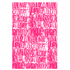 Love Actually pop hot pink with white ground upholstery linen fabric - Kerri Rosenthal
