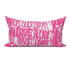Pop pink Love Actually cute decorative throw pillows by Kerri Rosenthal