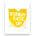 Sunny Side Up Mini Yellow White Art Print - Modern decor wall art sets by Kerri Rosenthal
