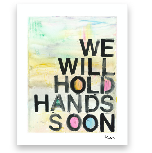 See You Soon Mini Colorful Art Print - Modern decor wall art sets by Kerri Rosenthal