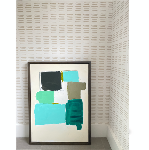 High quality Soft brown stripe 13 Layers Sandstone Wallpaper by Kerri Rosenthal