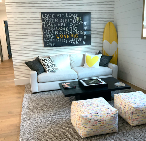 White ground with black carbon Yes To Love cute decorative throw pillows by Kerri Rosenthal