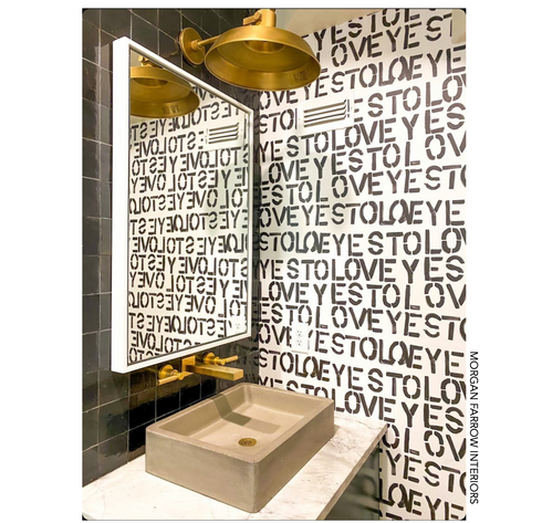 Unique High quality white ground with black yes to lovey carbon wallpaper by Kerri Rosenthal - designer wall paper