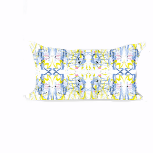 Colorful multi Tell Me Why No. 1 cute decorative throw pillows by Kerri Rosenthal