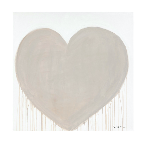 Simple Kinda Love beige art print by Kerri Rosenthal - Unique artwork for living room wall decor