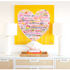 Love Is All You Need yellow colorful word art print Artwork by Kerri Rosenthal - Unique artwork for living room wall decor