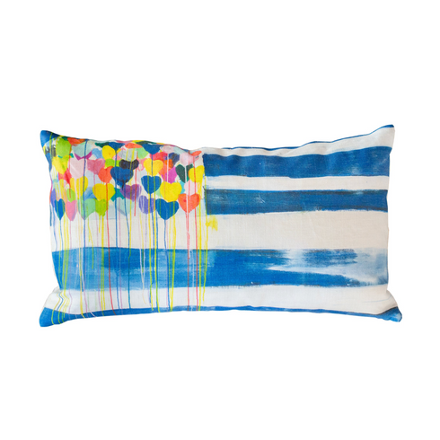 Colorful multi United States Of Love Lumbar cute decorative throw pillows by Kerri Rosenthal