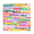 Word Of The Day colorful positive word art print by Kerri Rosenthal - Unique original artwork for living room wall decor