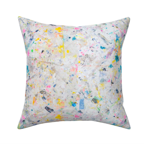 Colorful multi Messy decorative throw pillows by Kerri Rosenthal