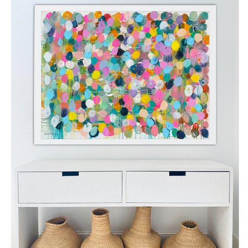 Bam Bam Boom Art Print - Original artwork for living room, bedroom by Kerri Rosenthal