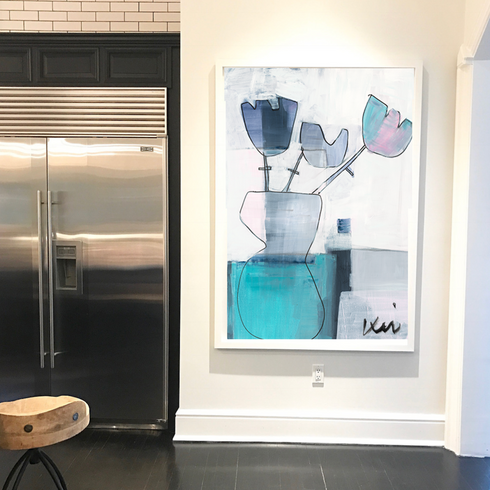 Tu Love colorful art print by Kerri Rosenthal - Unique artwork for living room wall decor