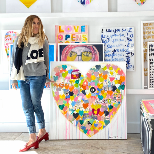 Super Duper Drippy Heart Original Art inspired home interiors for modern living spaces Commission