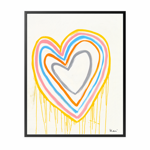 The Rainbow Connection colorful art print by Kerri Rosenthal - Unique artwork for living room wall decor