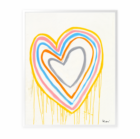 The Rainbow Connection colorful art print by Kerri Rosenthal - Unique artwork for living room wall decor