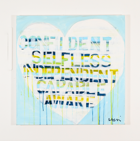 Life Rules is a wall word art original artwork inspired home interiors for modern living spaces by Kerri Rosenthal