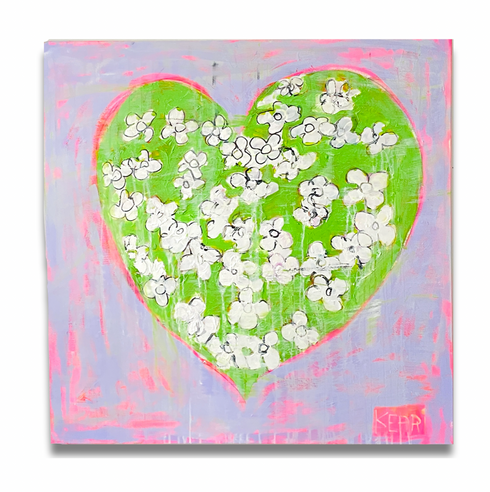 Flowers + Iced Coffee Original painting inspired home interiors for modern living spaces by Kerri Rosenthal