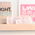 Blocks of Love are signed, mini editions of Kerri Rosenthal's artwork mounted on 3/4" plexiglass. Kerri uses them to style a coffee table, night stand or book shelf.