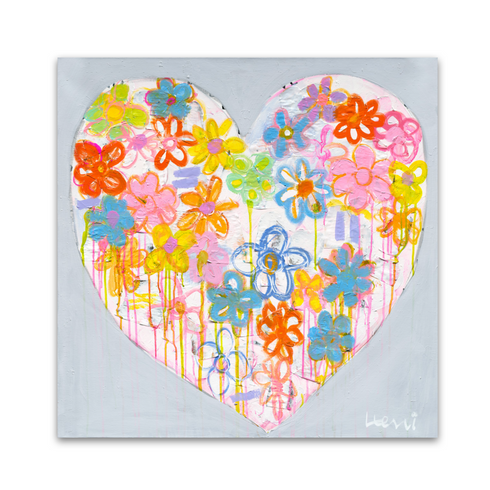 Flowering In Love Original Painting inspired home interiors for modern living spaces by Kerri Rosenthal