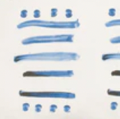 White ground with indigo blue stripes cute decorative throw pillows by Kerri Rosenthal