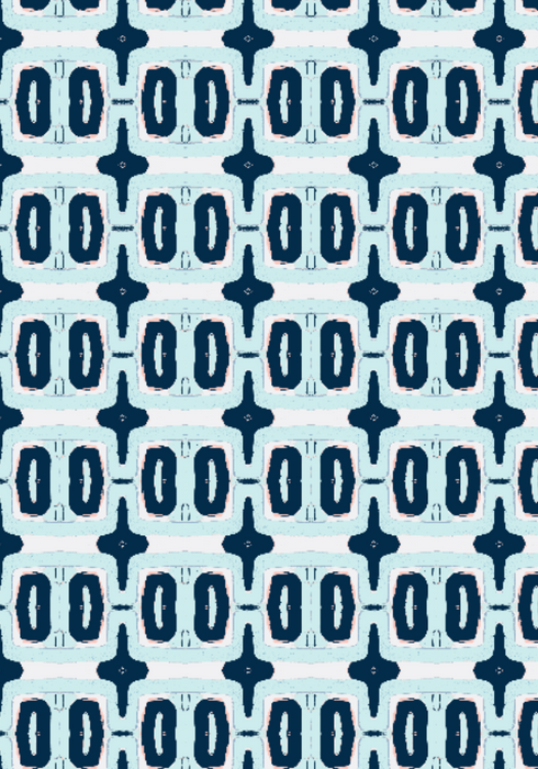 Robo Har Sky blue cotton and oyster linen fabric - Kerri Rosenthal