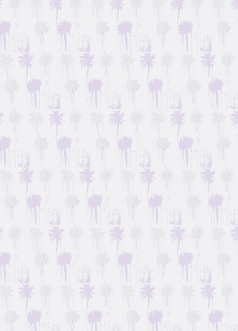 Pom-Poms Lilac cotton and oyster linen fabric - Kerri Rosenthal