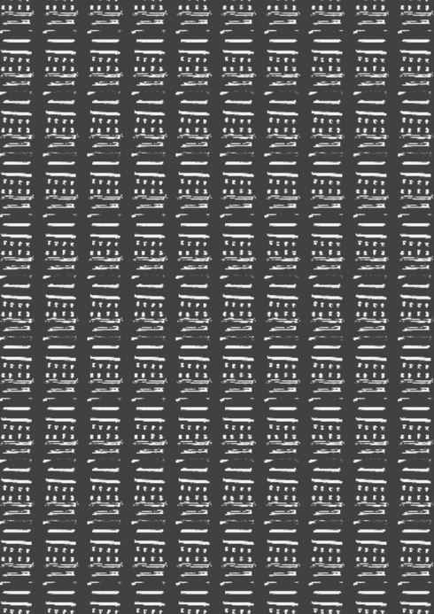 4 Layers reverse carbon black ground fabric white stripes and dots cotton linen - designer home decor fabric by Kerri Rosenthal