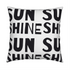 Sunshine Carbon black white cotton and oyster linen fabric - Kerri Rosenthal