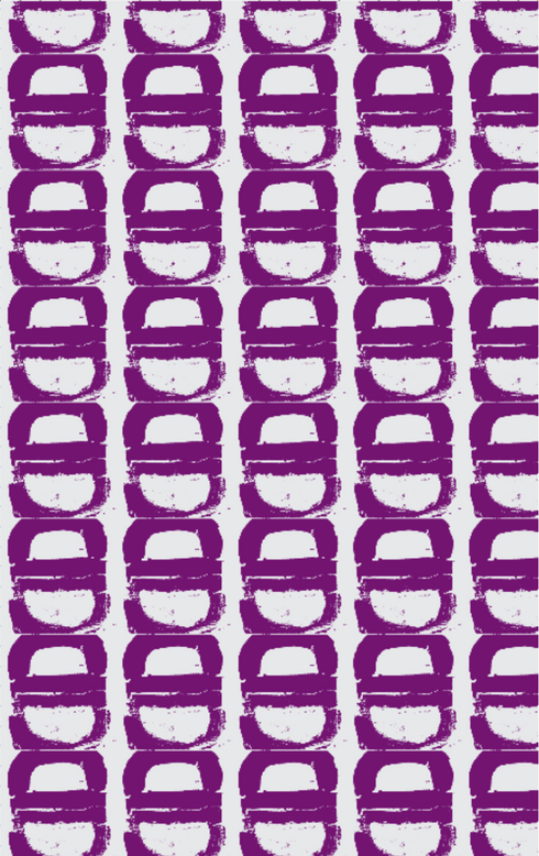 Mallow Amethyst purple cotton and oyster linen fabric - Kerri Rosenthal