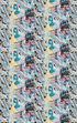 Apres La Fete colorful multi oyster linen fabric - Kerri Rosenthal