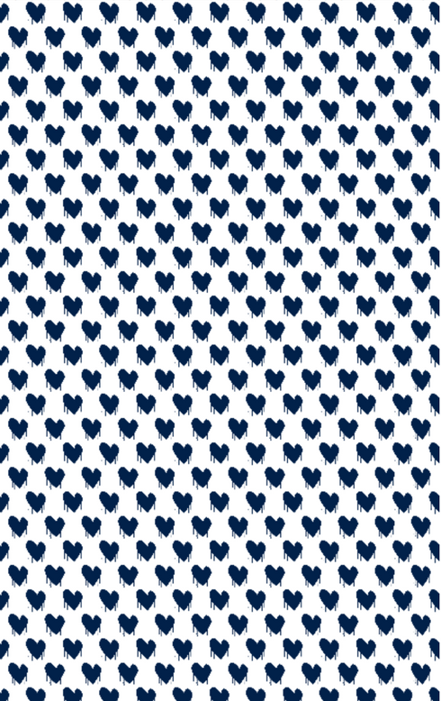 Sweethearts Indigo blue white cotton and oyster linen fabric - Kerri Rosenthal