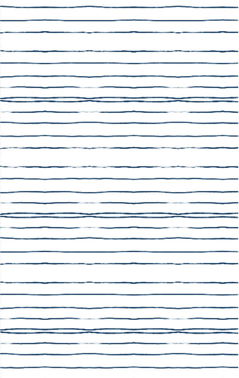 Mr. Sharpie Indigo blue stripes cotton and oyster linen fabric - Kerri Rosenthal