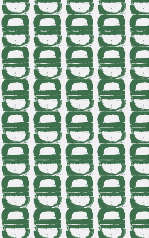 Mallow grass green natural cotton and oyster linen fabric - Kerri Rosenthal