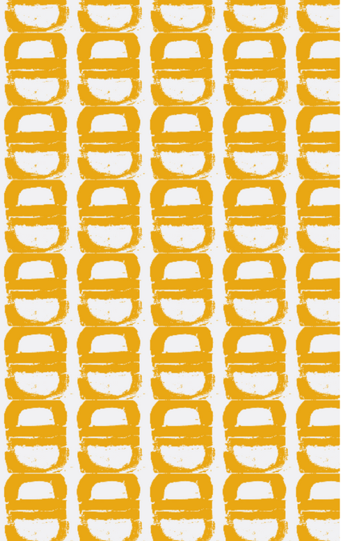 Mallow Ember orange cotton and oyster linen fabric - Kerri Rosenthal