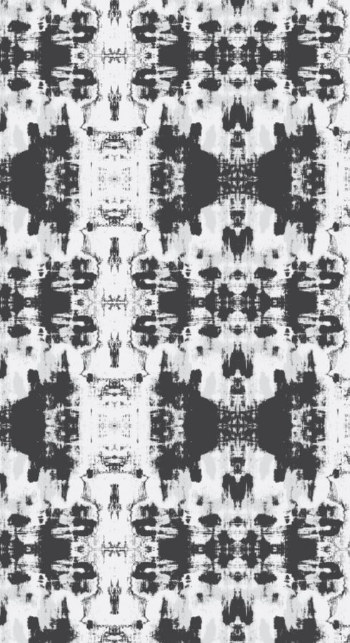 Top Down Carbon black white cotton and oyster linen fabric - Kerri Rosenthal