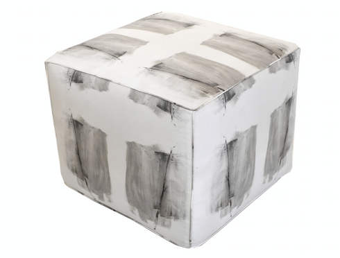 Wanderlust grey cream cotton and oyster linen fabric - Kerri Rosenthal