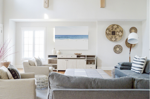 Beach Blues Photograph wall art for living room decor - Kerri Rosenthal