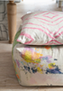 Colorful Studio Floor Floor Block Ottoman by Kerri Rosenthal