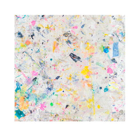 Messy multi cotton and oyster linen fabric - Kerri Rosenthal