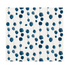B Is For Blueberry indigo blue dot on white oyster linen fabric - Kerri Rosenthal