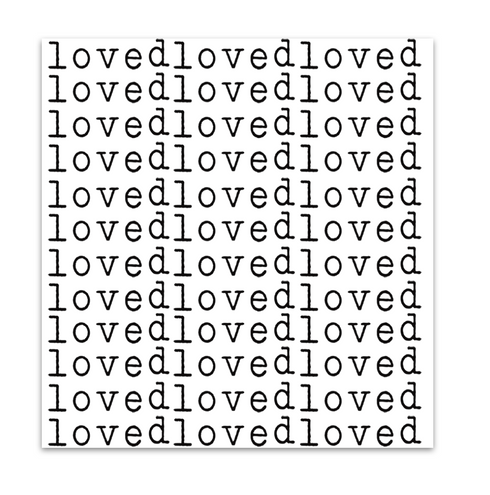 Loved Gift Wrap Roll Black & White - gift wrapping by Kerri Rosenthal