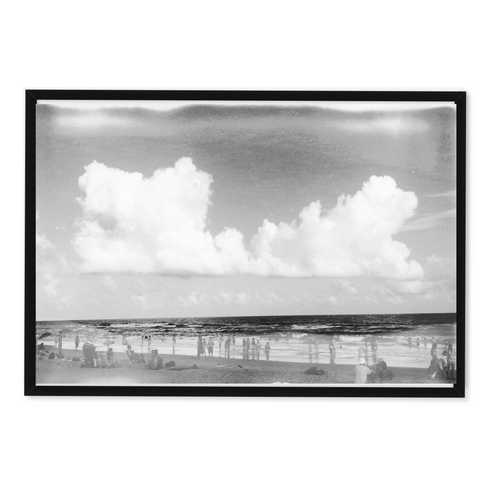 Beach Black + White Photograph captured in Florida with a retro vibe - Unique art gifts for living room, bedroom - Kerri Rosenthal