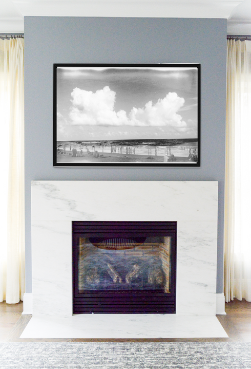 Beach Black + White Photograph captured in Florida with a retro vibe - Unique art gifts for living room, bedroom - Kerri Rosenthal