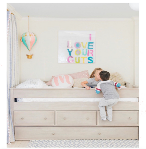 I Love Your Guts colorful word art print by Kerri Rosenthal - Unique artwork for bedroom wall decor