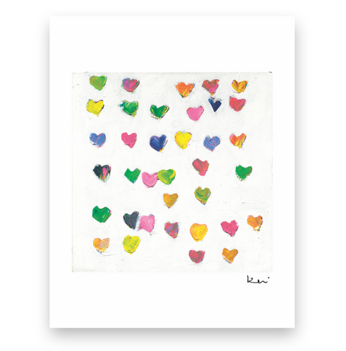 Tiny Drops of Love Mini Art Print - Modern decor wall art sets by Kerri Rosenthal