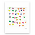 Tiny Drops of Love Mini Art Print - Modern decor wall art sets by Kerri Rosenthal