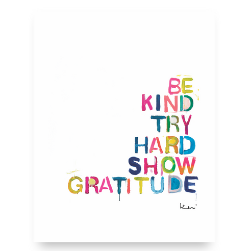 House Rules Mini Colorful Art Print - Modern decor wall art sets by Kerri Rosenthal